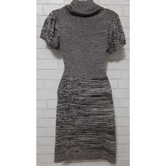 Sequin Hearts Sweater Dress Juniors' Girls Ladies L Short Sleeve Brown Cowl Neck - Picture 4 of 5